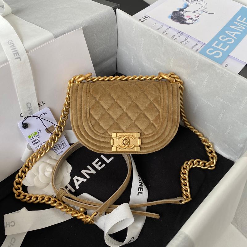 Chanel Handbags AS3315 Velvet Maroon